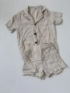 韓国子供服リネンセットアップ