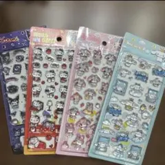 3Dシール4枚 ハローキティ・シナモロール・クロミ・マイメロディ おまけ付き