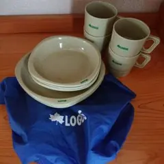 LOGOS アウトドア 食器セット 収納袋付きのサムネイル