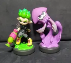 amiibo　ボーイ(ネオングリーン)　イカ(ネオンパープル)　スプラトゥーン