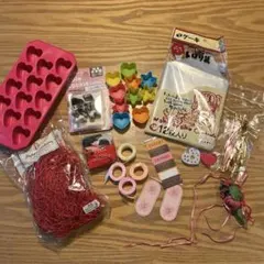 シリコン製ハート型 ＊ラッピング包装♡♡手作りお菓子にいかが