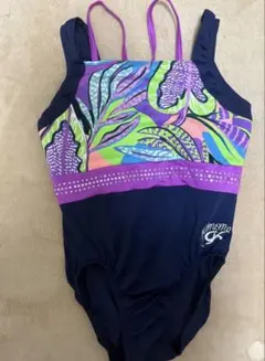 GK 花柄 ネイビー レオタードALサイズ