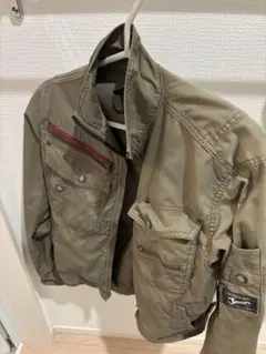 Jawin ミリタリージャケット カーキ戦人アーミーグリーンサバゲー用品作業着