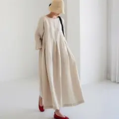 ロングワンピース 長袖 冬