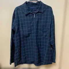 RAGEBLUE ブラック/ホワイトチェック 長袖シャツ L