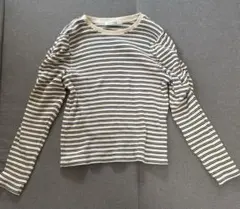 美品　アメリカンホリック　ショルダーギャザーワッフルプルオーバー　M