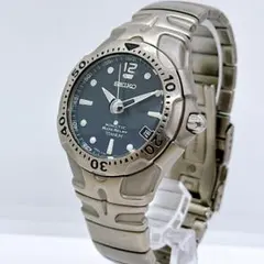 セイコー キネティック メンズ腕時計 5J22-0A50 チタン 稼働品