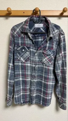【美品】チェック柄 長袖シャツ サイズLのサムネイル