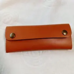 レザー 本革　メガネケース　 ペンケース　美品　おしゃれ