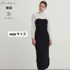 い*ん様 ユニクロ　マメクロゴウチ　3Dスフレヤーンリブサイドスリットスカートス