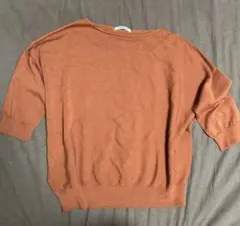 NEWYORKER オレンジ ニット Mサイズ