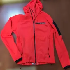 adidas フルジップ レッドパーカー