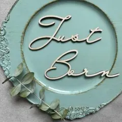 【SALE】木製 レターバナー Just Born / A タイプ