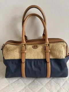 値下げ✴︎[Tory Burch] ハンドバッグ ストロー素材✴︎夏仕様のサムネイル