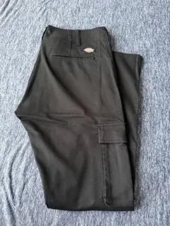 ディッキーズ ブラックカーゴパンツ 多機能ポケット付き