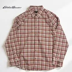 90s エディーバウアー チェックシャツ XL ボタンダウン 古着 大きいサイズ