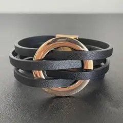 レザー バングル ブラック ゴールド zara todayful cos