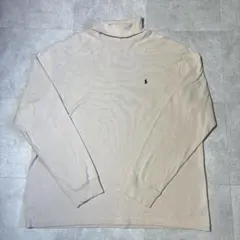 【ラルフローレン】タートルネック　北マリアナ諸島（USA）製　クリーム色　XL