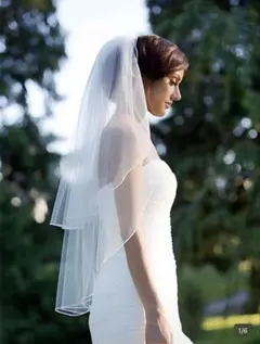 ダブルレイヤー ウェディングベール ホワイト