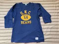70年代 チャンピオンU.N.C. フットボールシャツ XL ネイビー