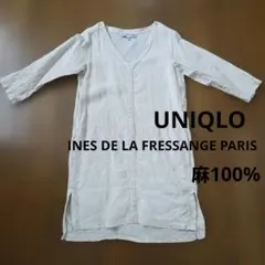 UNIQLO　ユニクロ×イネスドラフレサンジュ　チュニックワンピース　リネン　Sのサムネイル
