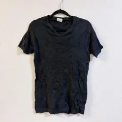 【M】黒 Vネック Tシャツ 半袖 トップス メンズ レディース シンプル 無地