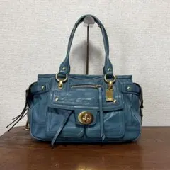 COACH ライダー ターンロック 2way ショルダーバッグ ブルー - メルカリ