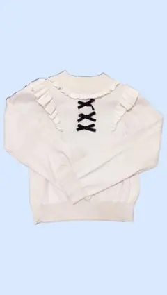 ♡ Ank Rouge 3つリボン ニット 白 ♡のサムネイル