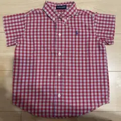 Ralph Lauren チェックシャツ　半袖　赤　ラルフローレン