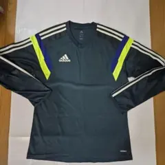 adidas ダークグレー 長袖シャツ L