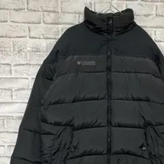コロンビア　ダウンジャケット　ブラックL ロゴ刺繍アウトドア02011