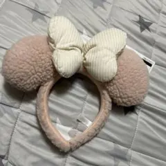 ミニーちゃん　カチューシャ　ボア