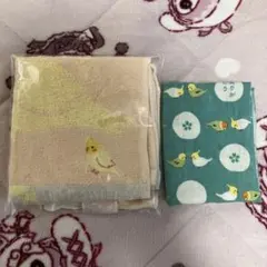 オカメインコ セキセイインコ タオルハンカチ ガーゼハンカチ 2枚セット