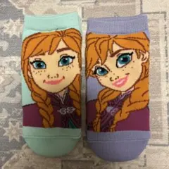 アナ キャラクター キッズ靴下 2足セット