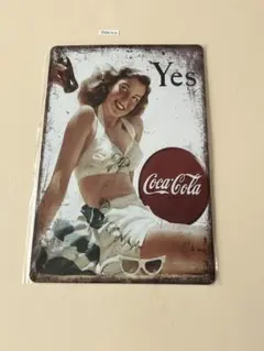 Coca-Cola コカ・コーラ アート ブリキ看板　昭和レトロ