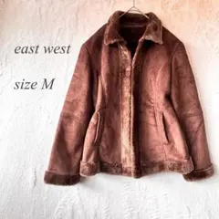 east west スウェード調コート M ブラウン 羽織 アウター 1233