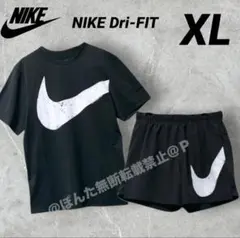 ナイキ スウッシュ 上下セット 新品 XL Tシャツ ハーフパンツ 速乾 UV