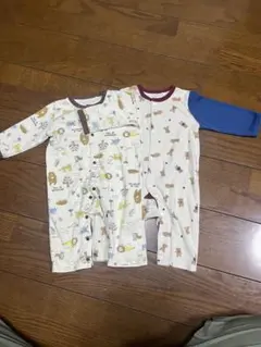 【大きめベビー】西松屋　長袖ロンパース　2枚セット　80 秋冬春