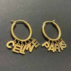 未使用級✨ CELINE セリーヌ フープ式 ピアス レディース ゴールドのサムネイル