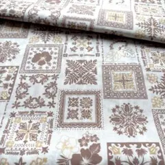 ハワイアン ベージュ ☘️110×50cm パッチワーク ハワイアンキルト ホヌ