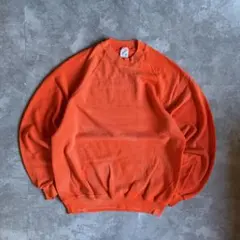90s USA製 JERZEES ヴィンテージスウェット オレンジ XL 無地