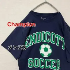 KA292【US輸入】Champion(チャンピオン)　Tシャツ【S】ネイビー