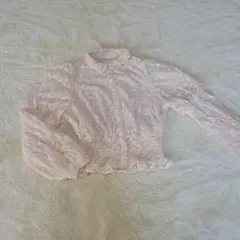 NICE CLAUP 花柄刺繍レース長袖ブラウス