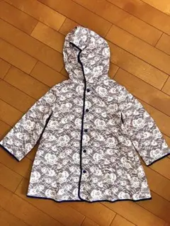 花柄レインコート フード付き【100】