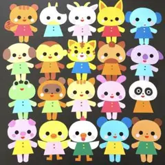 壁面飾り　小さいかわいい動物20点