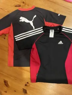 PUMA プーマ adidas アディダス サッカーシャツ 2枚セット140