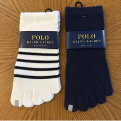 【新品】ポロラルフローレン 5本指ソックス 2足セット 25-27cm 日本製