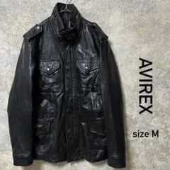 ☆【希少】Avirex M-65 レザージャケット 本革 牛革☆ - メルカリ