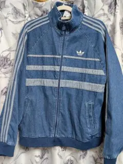 adidas アディダス アディカラー デニム トラックジャケット ブルー XLのサムネイル