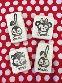 ダッフィーフレンドツムツムお名前はんこ♡